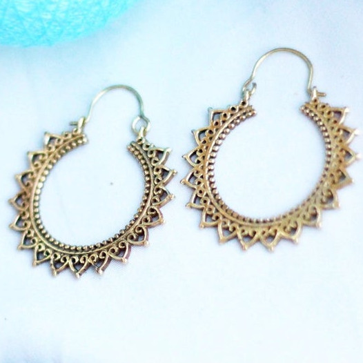 Brass Hoop Earring